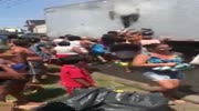 Looting a burning truck