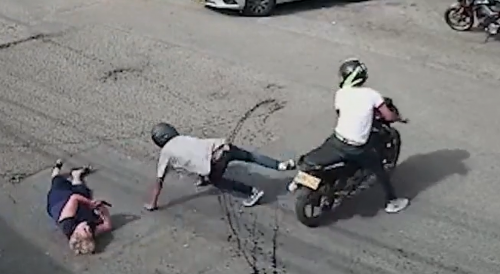 Old Woman Violently Mugged In Mexico