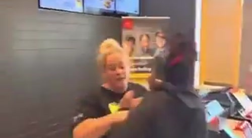 White Manager Fights Dirty Ratchet at Fast Food Joint